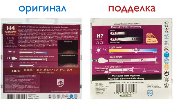 Автомобильные лампы Philips X-treme Vision. Остерегайтесь подделки!