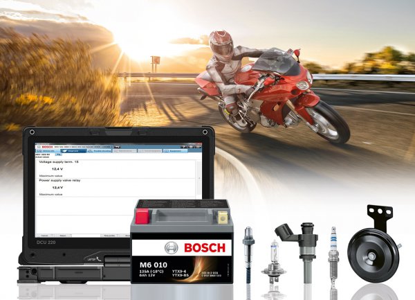 Bosch представляє асортимент продукції для мотоциклів, скутерів і квадроциклів
