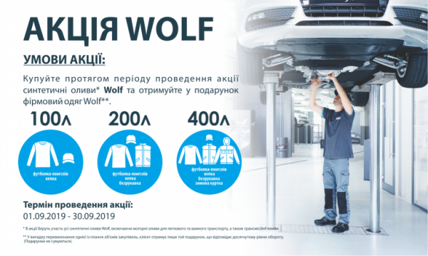 Акція від Wolf: отримуйте фірмовий одяг