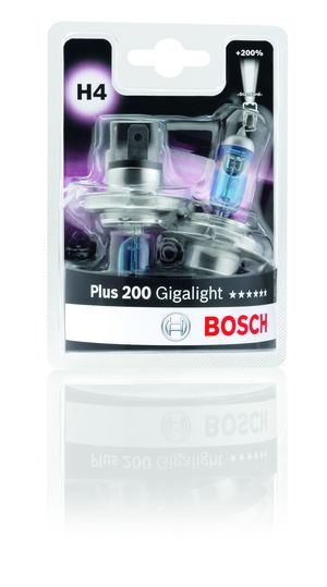 Нова галогенна лампа Bosch Plus 200 Gigalight: до 200% яскравіше світло для кращої видимості та безпеки